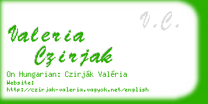 valeria czirjak business card