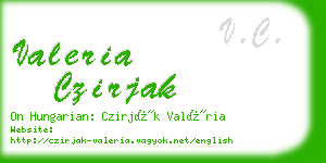 valeria czirjak business card